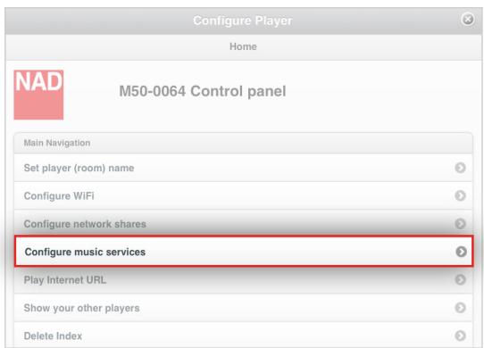 NAD M50 - LOG-IN TO YOUR WiMP ACCOUNT - 1