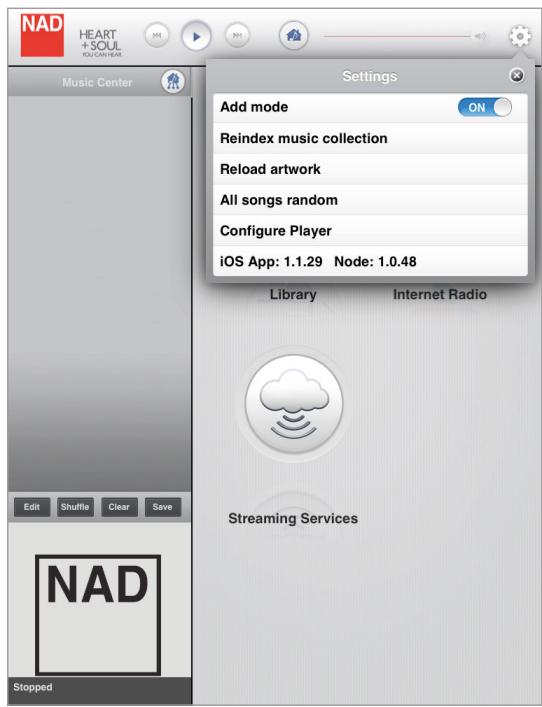 NAD M50 - SETTINGS - 1