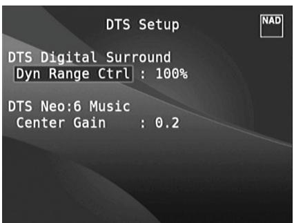NAD T187 - DTS SETUP - 1