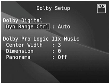 NAD T187 - DOLBY SETUP - 1