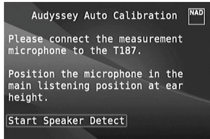 NAD T187 - AUDYSSEY AUTO CALIBRATION - 1