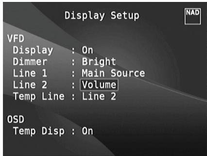 NAD T187 - USING THE T 187 - SETUP MENU - 2