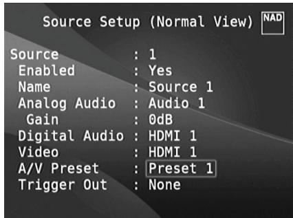 NAD T187 - USING THE T 187 - SETUP MENU - 5