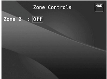 NAD T187 - ZONE CONTROLS - 1