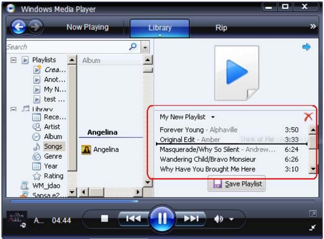 SANDISK E200 - Create Playlist - 5