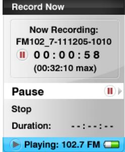 SANDISK E200 - FM Radio Broadcast Recording (if applicable) - 1
