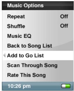 SANDISK E200 - Add Songs to Go List - 5