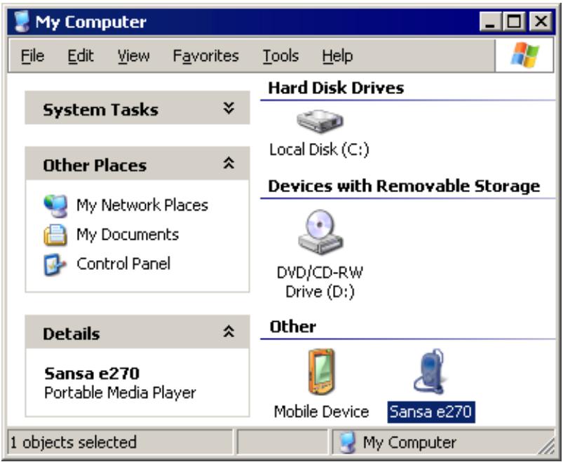 SANDISK E200 - MTP Mode - 1