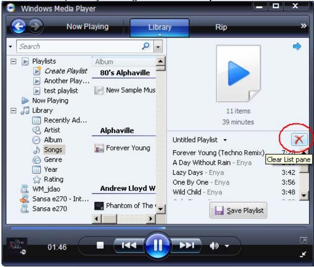 SANDISK E200 - Create Playlist - 1