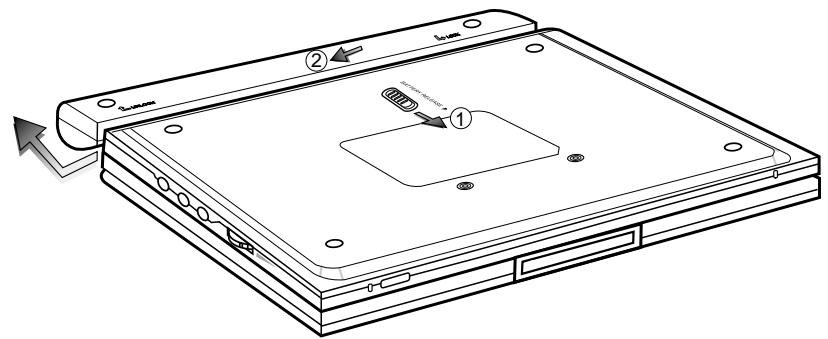SAMSUNG DVD-L1200 - Battery pack separation method - 1