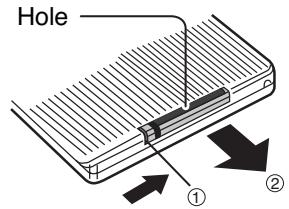 SAMSUNG DVD-L300 - Installing the Battery in the Remote - 1
