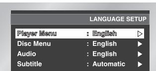 SAMSUNG DVD-L300 - Using the Player Menu Language - 1