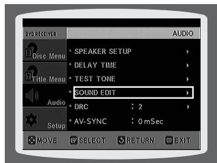 SAMSUNG HT-DS1000 - Method 1 When adjusting the audio quality using the setup screen - 3
