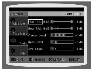 SAMSUNG HT-DS1000 - Method 1 When adjusting the audio quality using the setup screen - 4