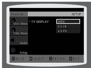 SAMSUNG HT-DS1000 - Setting TV Screen type - 5