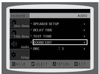 SAMSUNG HT-DS630T - Method 1 When adjusting the audio quality using the setup screen - 3