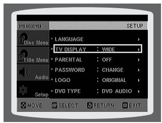 SAMSUNG HT-DS630T - Setting TV Screen type - 4