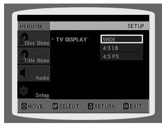 SAMSUNG HT-DS630T - Setting TV Screen type - 5