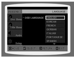SAMSUNG HT-DS630T - Setting the Language - 4