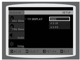 SAMSUNG HT-DS650 - Setting TV Screen type - 5
