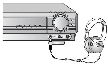 SAMSUNG HT-DS650 - Plug the headphones into the headphone jack. - 1