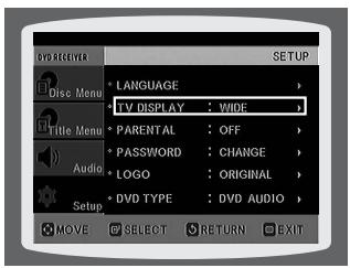 SAMSUNG HT-DS650 - Setting TV Screen type - 4