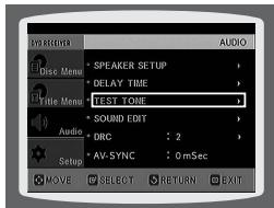 SAMSUNG HT-P1200 - Setting the Test Tone - 3