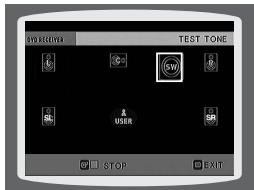 SAMSUNG HT-P1200 - Setting the Test Tone - 4