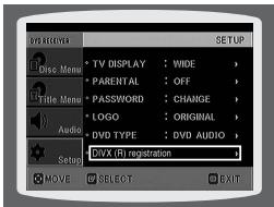 SAMSUNG HT-P1200 - DivX (R) registration - 1