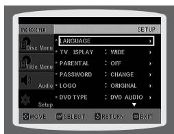 SAMSUNG HT-P1200 - Setting the Language - 4