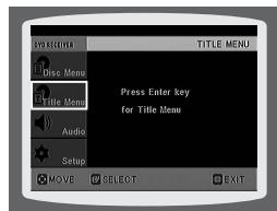 SAMSUNG HT-P1200 - Using the Title Menu - 2