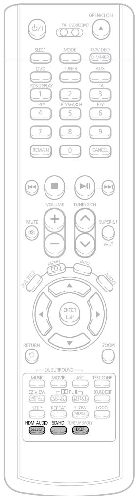 SAMSUNG HT-P1200 - Press and hold DCDi button on the remote control for over 3 seconds. - 1