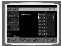 SAMSUNG HT-P1200 - Setting Parental Controls (Rating Level) - 5