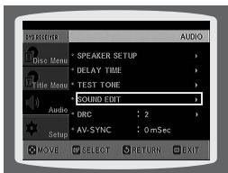 SAMSUNG HT-P1200 - When adjusting the audio quality using the setup screen - 3