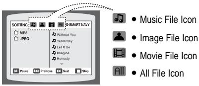 SAMSUNG HT-P1200 - To play a file icon in the screen, - 5