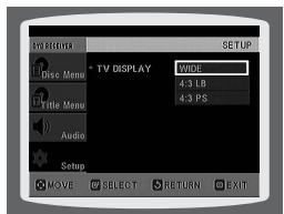 SAMSUNG HT-P1200 - Setting TV Screen type - 5
