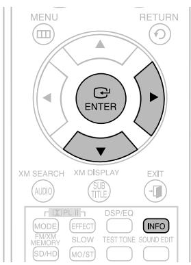 SAMSUNG HT-TX72T - To Select a Repeat Playback Mode in the Disc Information Screen - 3