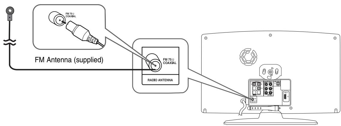 SAMSUNG HT-X200T - Connecting the FM Antenna - 1