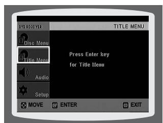 SAMSUNG HTQ40T-XAC - Using the Title Menu - 2