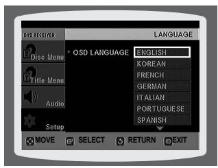SAMSUNG HTQ40T-XAC - Setting the Language - 6