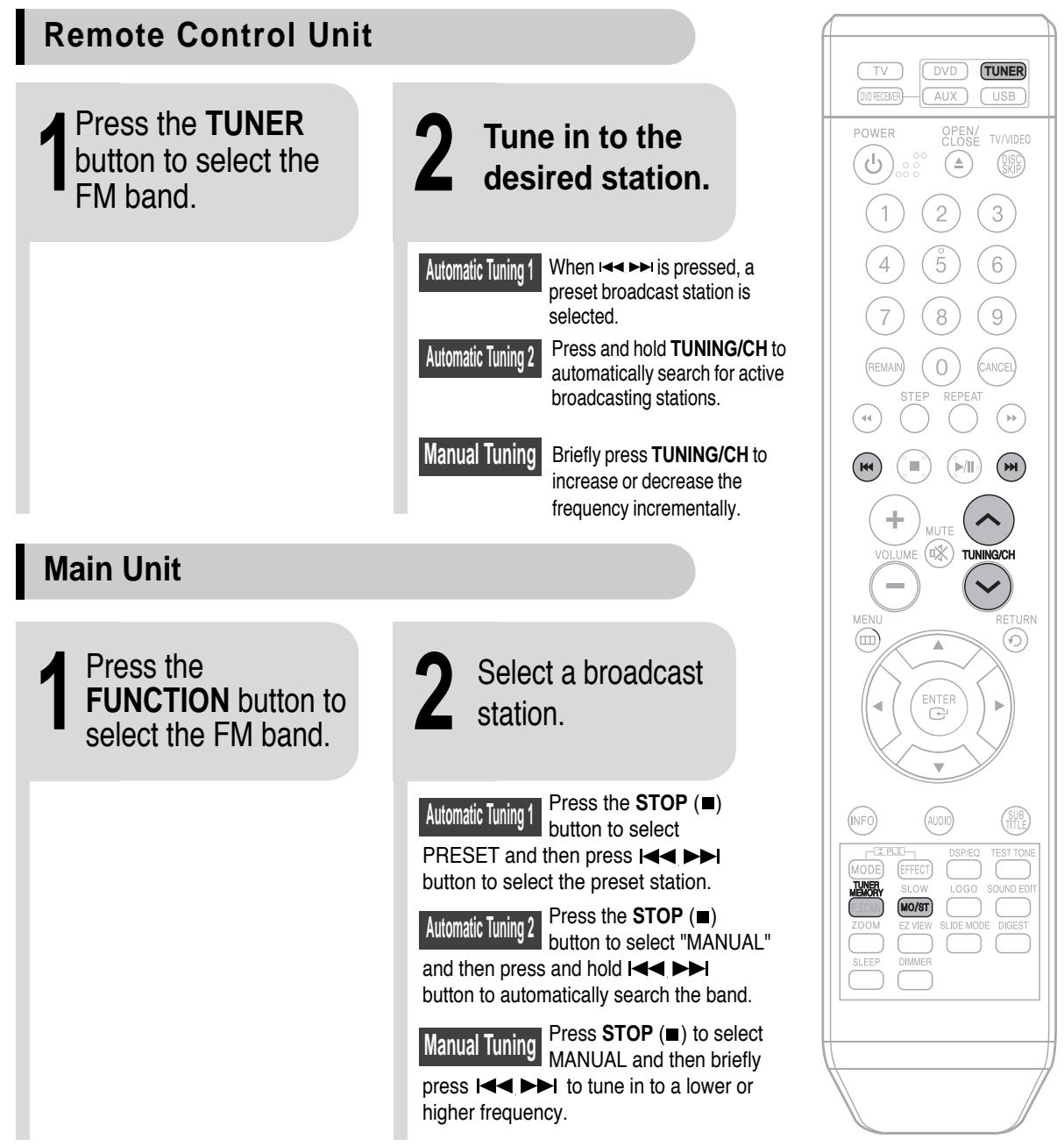 SAMSUNG HTQ40T-XAC - Presetting Stations - 1