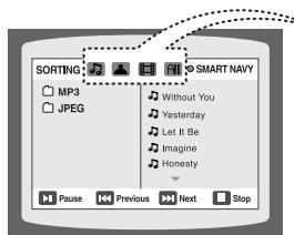 SAMSUNG HTQ40T-XAC - To play a file icon in the screen, - 3
