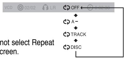 SAMSUNG HTQ40T-XAC - To Select a RepeatPlayback Mode in the Disc Information Screen - 5