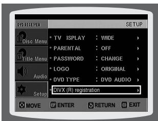 SAMSUNG HTQ40T-XAC - DivX (R) registration - 1