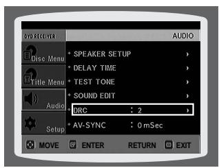 SAMSUNG HTQ45T-XAC - Setting the DRC (Dynamic Range Compression) - 4