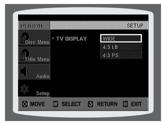 SAMSUNG HTQ45T-XAC - Setting TV Screen type - 5