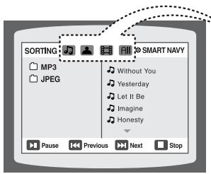SAMSUNG HTQ45T-XAC - To play a file icon in the screen, - 5