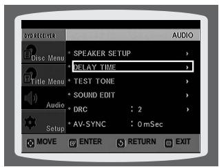 SAMSUNG HTQ45T-XAC - Setting the Delay Time - 4