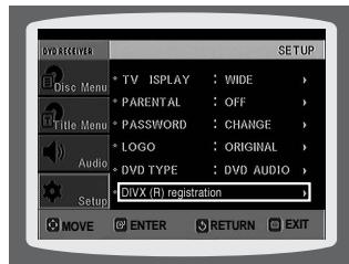 SAMSUNG HTQ45T-XAC - DivX (R) registration - 1