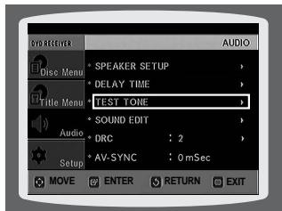 SAMSUNG HTQ45T-XAC - Setting the Test Tone - 3
